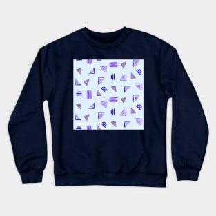 Blue Miniprint Triangles Crewneck Sweatshirt